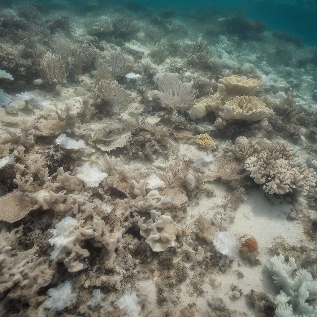 Coral Reef Damaged by Pollution