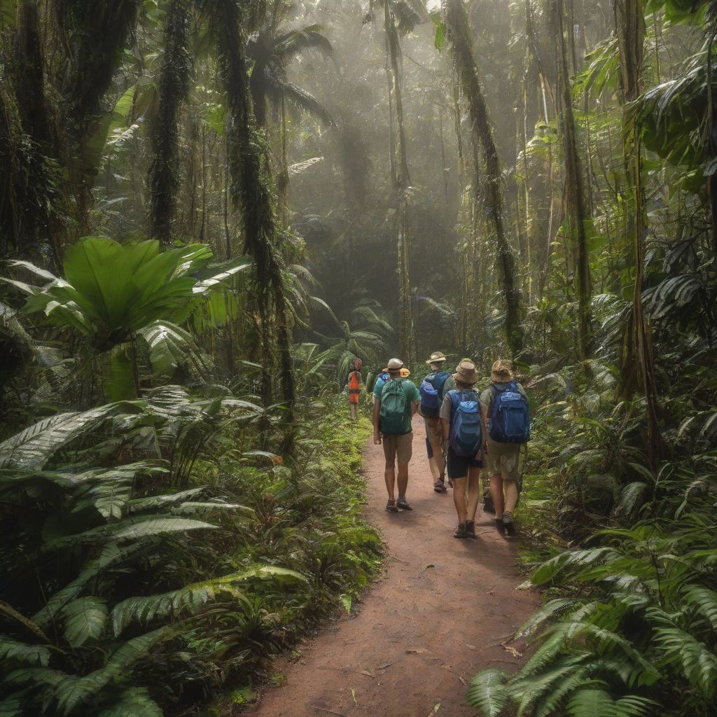 Ecotourists Exploring Rainforest